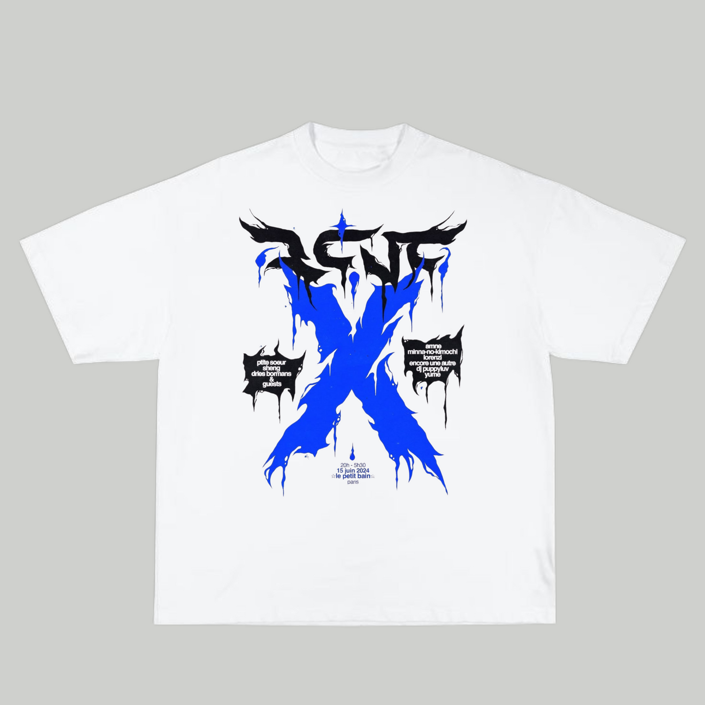 "X" oversized tee
