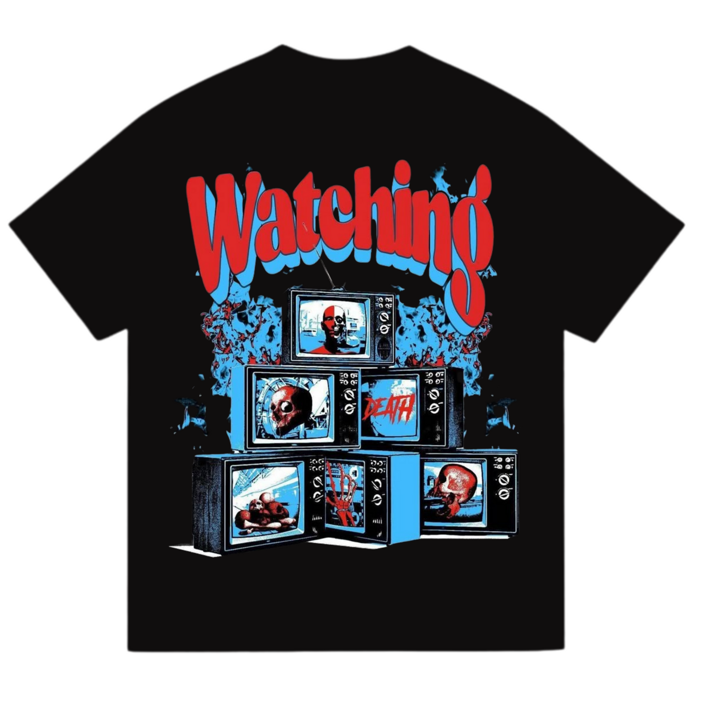 "watching" oversized tee