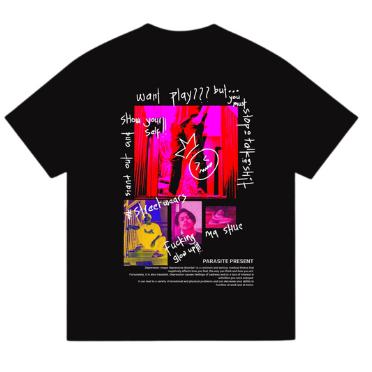 "want play" oversized tee ]