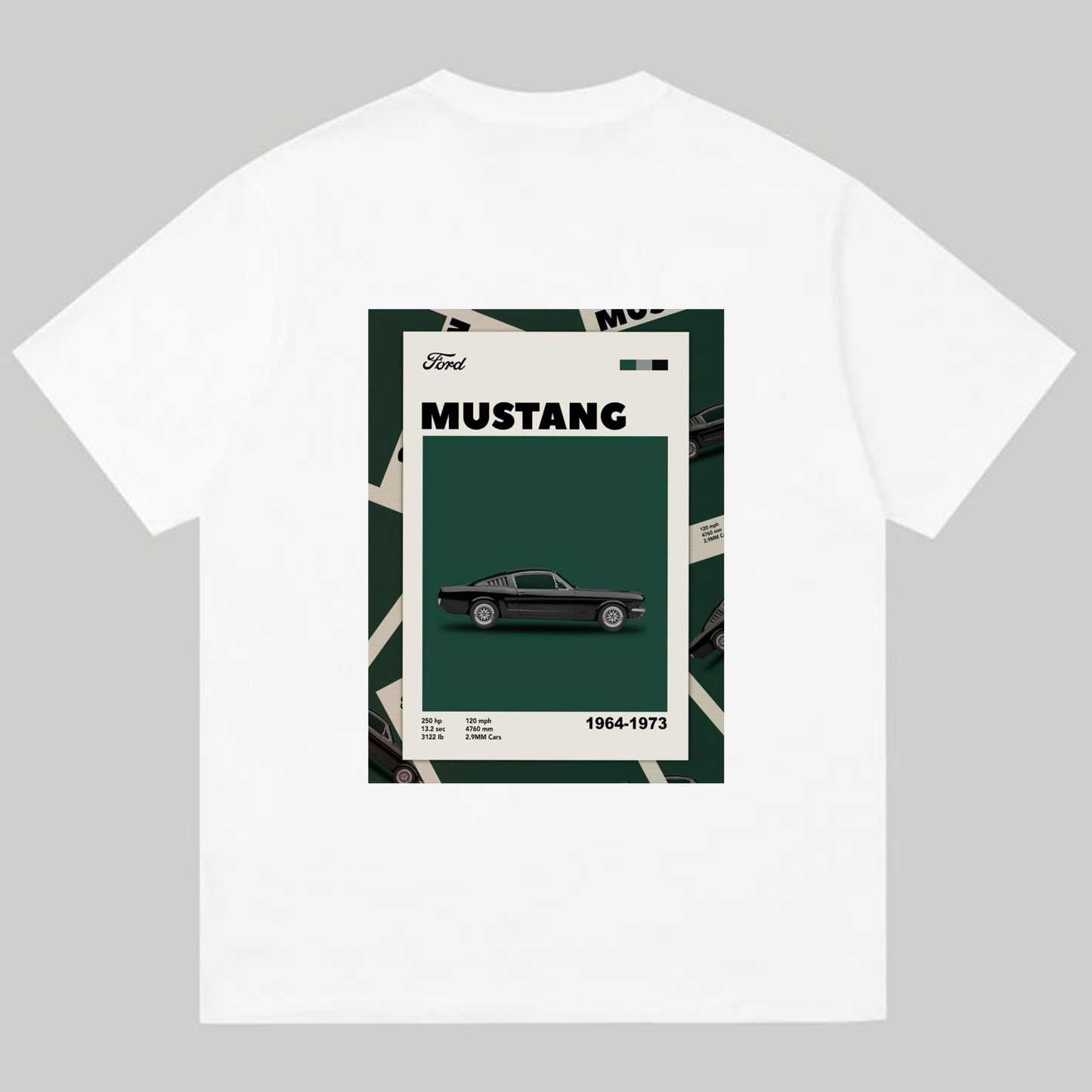 "Mustang" oversized tee (white)