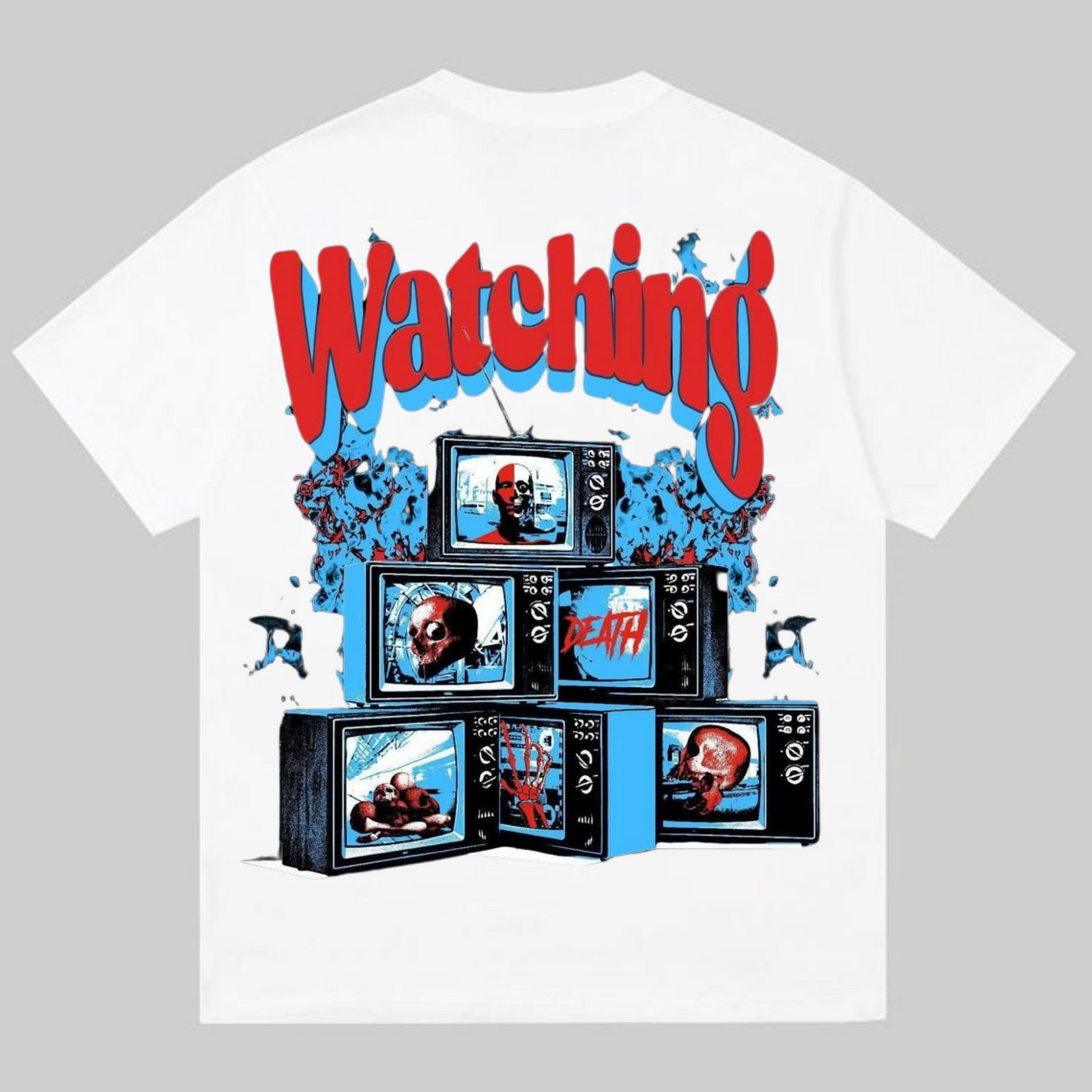 "watching" oversized tee