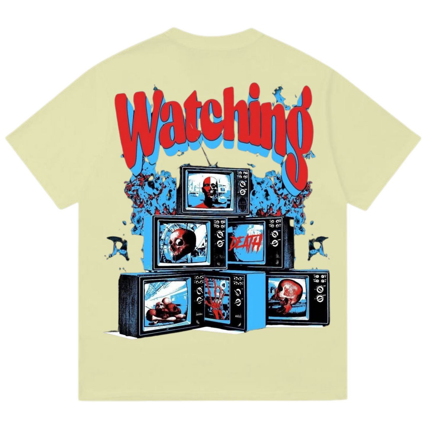 "watching" oversized tee