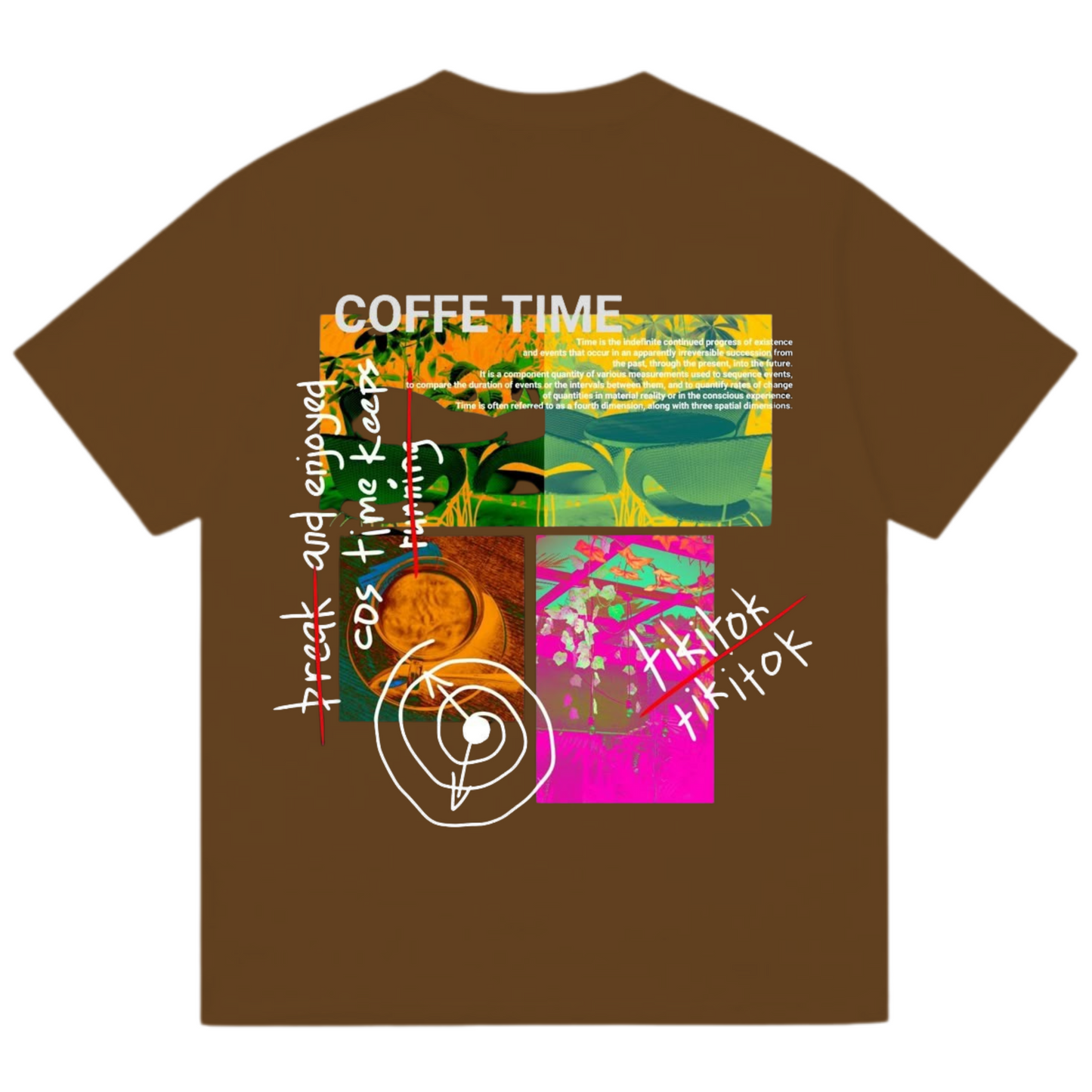 "coffe time" oversized tee