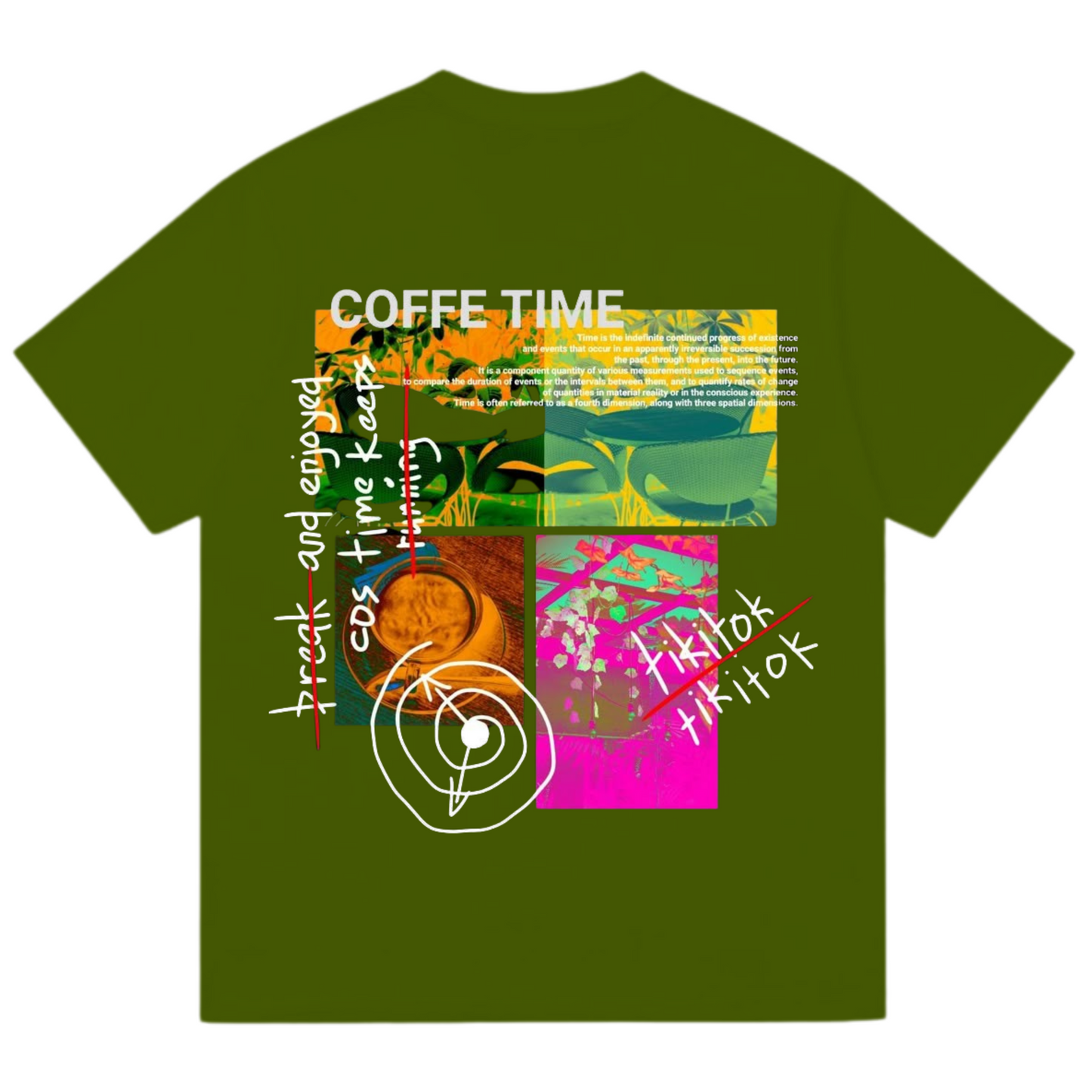 "coffe time" oversized tee